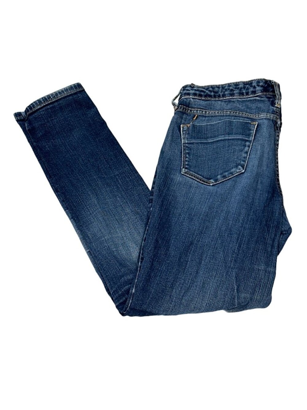 Mossimo Modern Skinny Jeans Womens 8R Blue Distressed Low Rise Stretch Denim 29